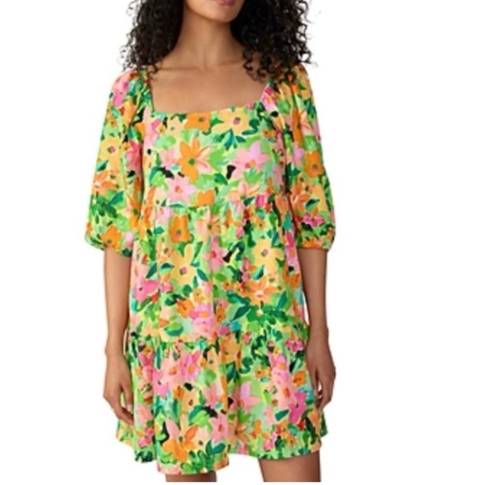 SANCTUARY Anthropologie Weekender Babydoll Floral Dress Women's XL NWT $129